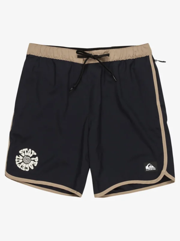 Quiksilver Shorts & Amphibians>Omni Scallop 17" Amphibian Boardshorts BLACK/BLACK