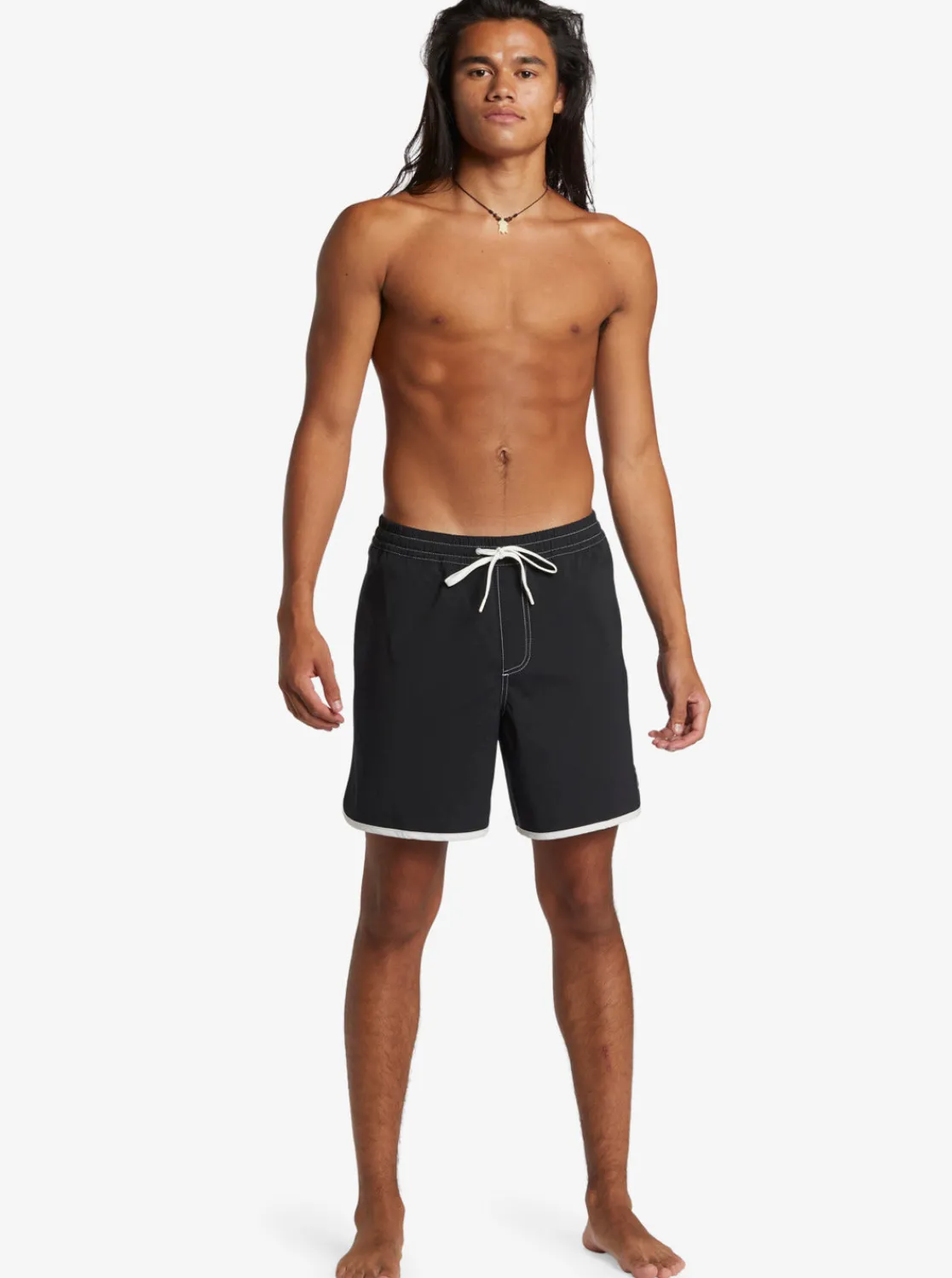 Quiksilver Boardshorts | Boardshorts>Original Scallop 17" Swim Trunks BLACK