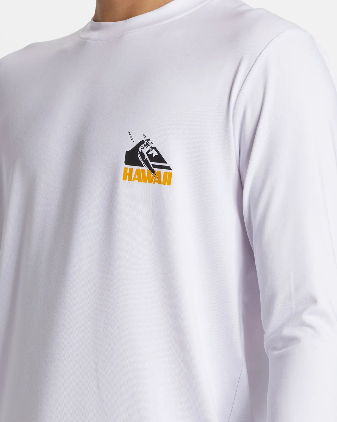 Quiksilver Rashguards>Petroglyph Long Sleeve Surf Tee WHITE