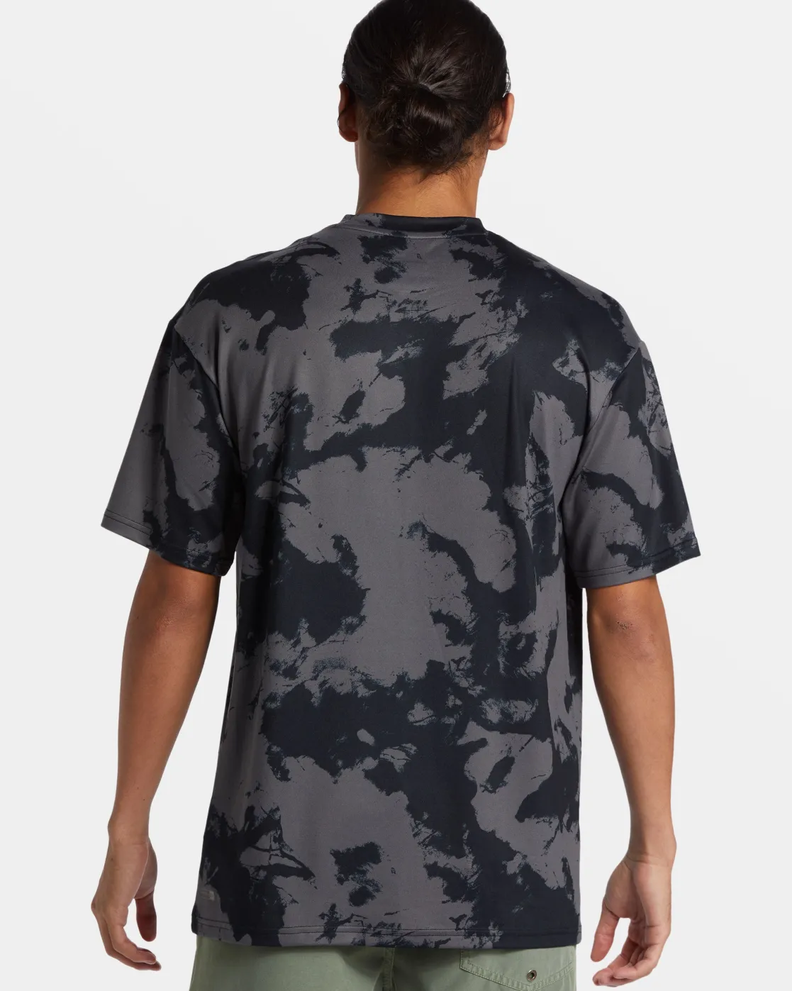 Quiksilver Rashguards>Petroglyph Short Sleeve Surf Tee HITIEDYE-BLACK