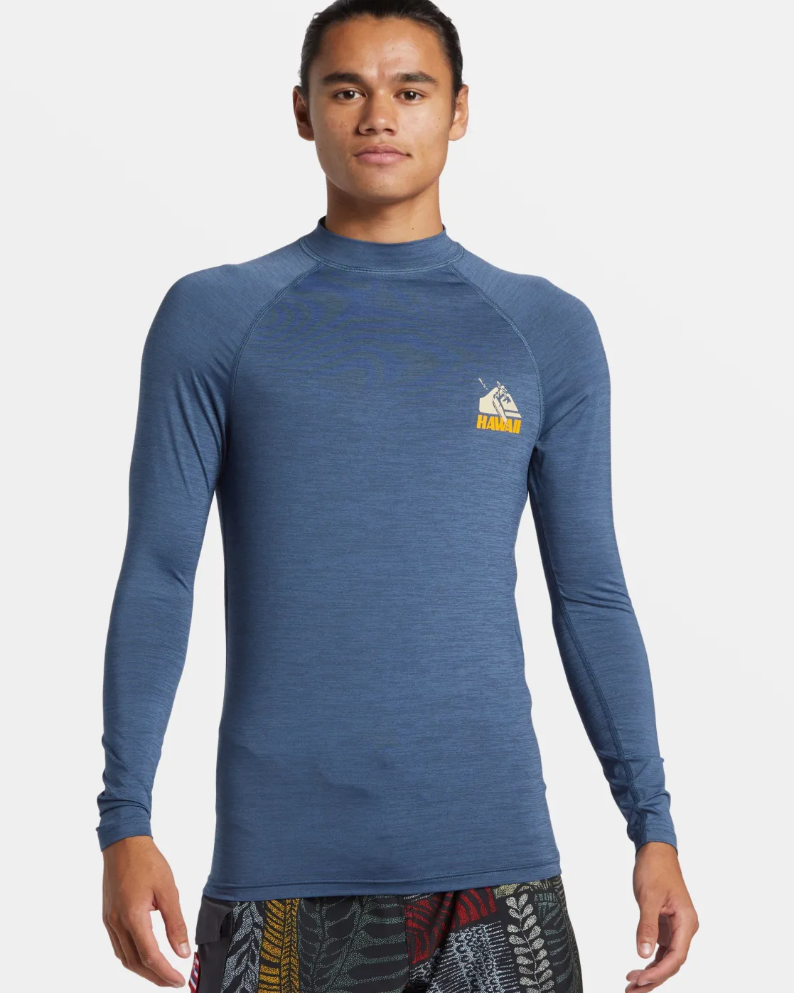 Quiksilver Rashguards>Petroglyph UPF 50 Long Sleeve Rashguard VINTAGEINDIGOHEATHER