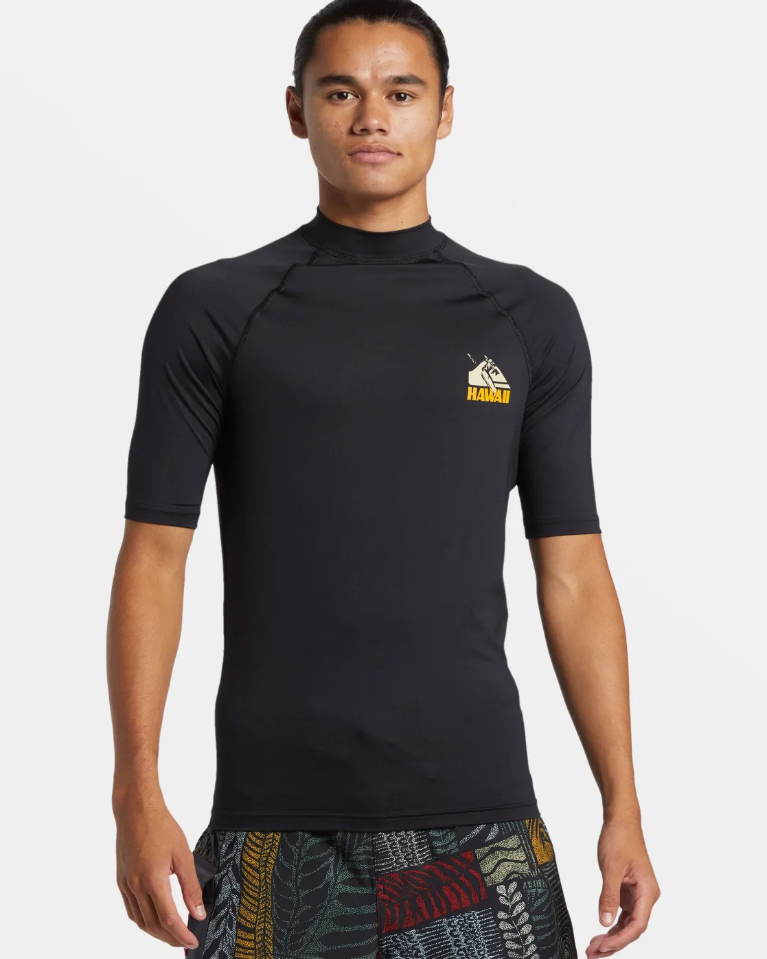Quiksilver Rashguards>Petroglyph UPF 50 Short Sleeve Rashguard BLACK