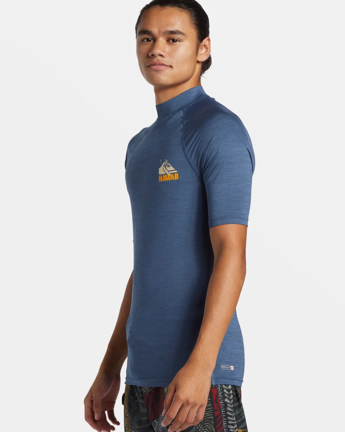 Quiksilver Rashguards>Petroglyph UPF 50 Short Sleeve Rashguard VINTAGEINDIGOHEATHER