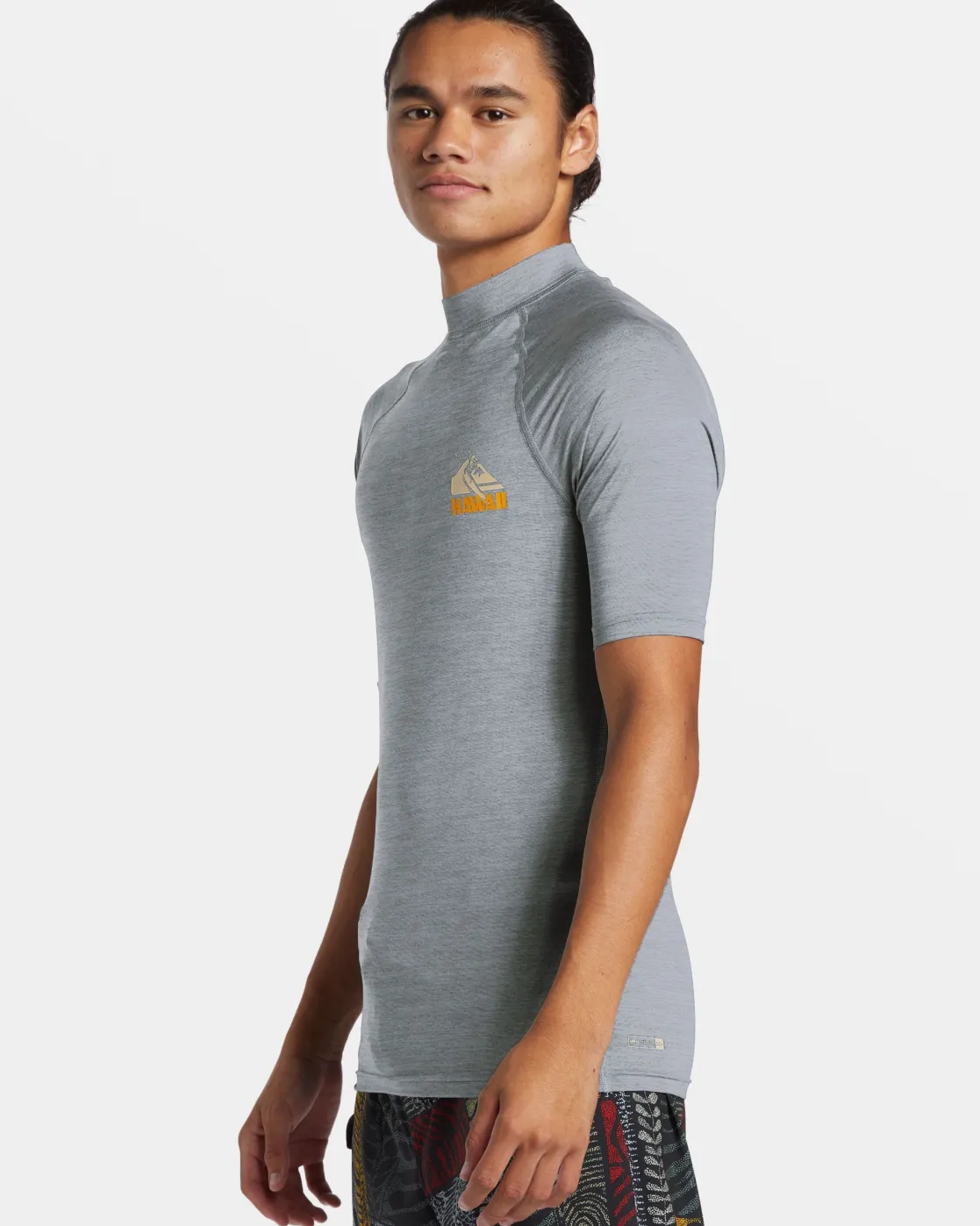 Quiksilver Rashguards>Petroglyph UPF50 Short Sleeve Rashguard QUARRYHEATHER