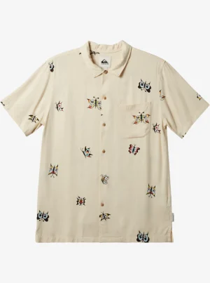Quiksilver Shirts & Polos>Pool Party Casual Short Sleeve Shirt OYSTERWHITEAOPBESTMIXSS