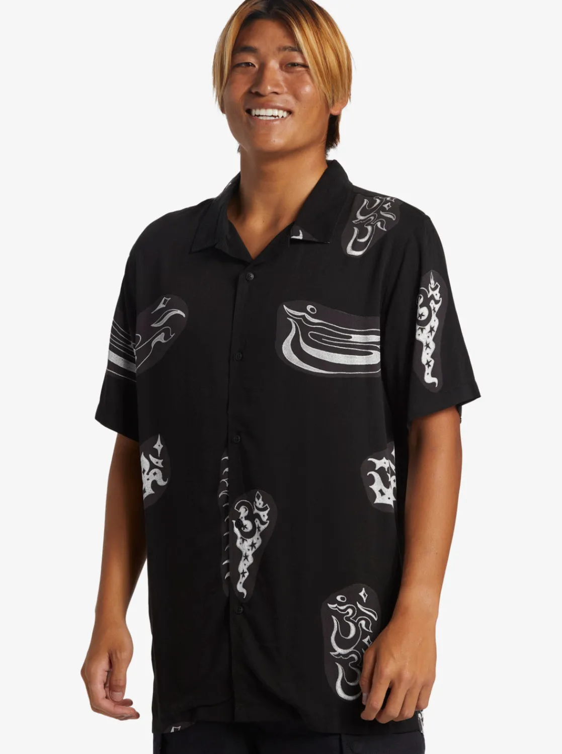 Quiksilver Shirts & Polos>Pool Party Casual Short Sleeve Shirt BLACKAOPBESTMIXSS