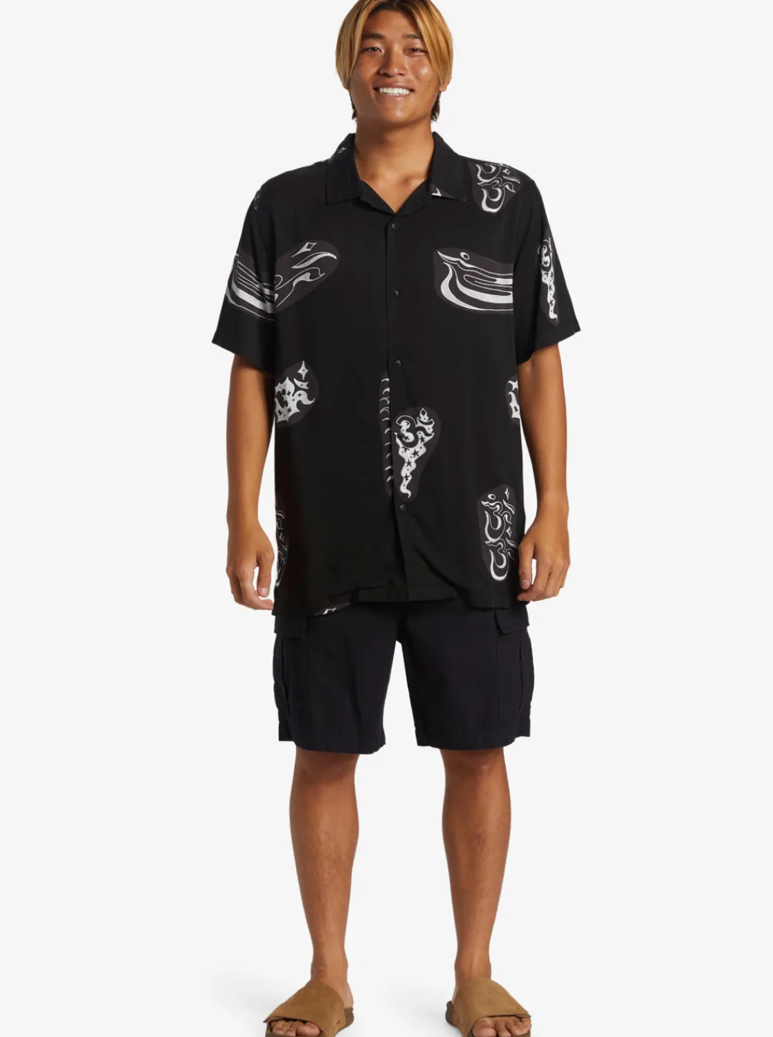 Quiksilver Shirts & Polos>Pool Party Casual Short Sleeve Shirt BLACKAOPBESTMIXSS