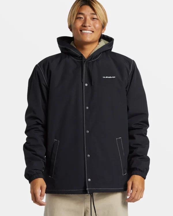Quiksilver Jackets | Under $100>Rain Cloud Coach Jacket BLACK