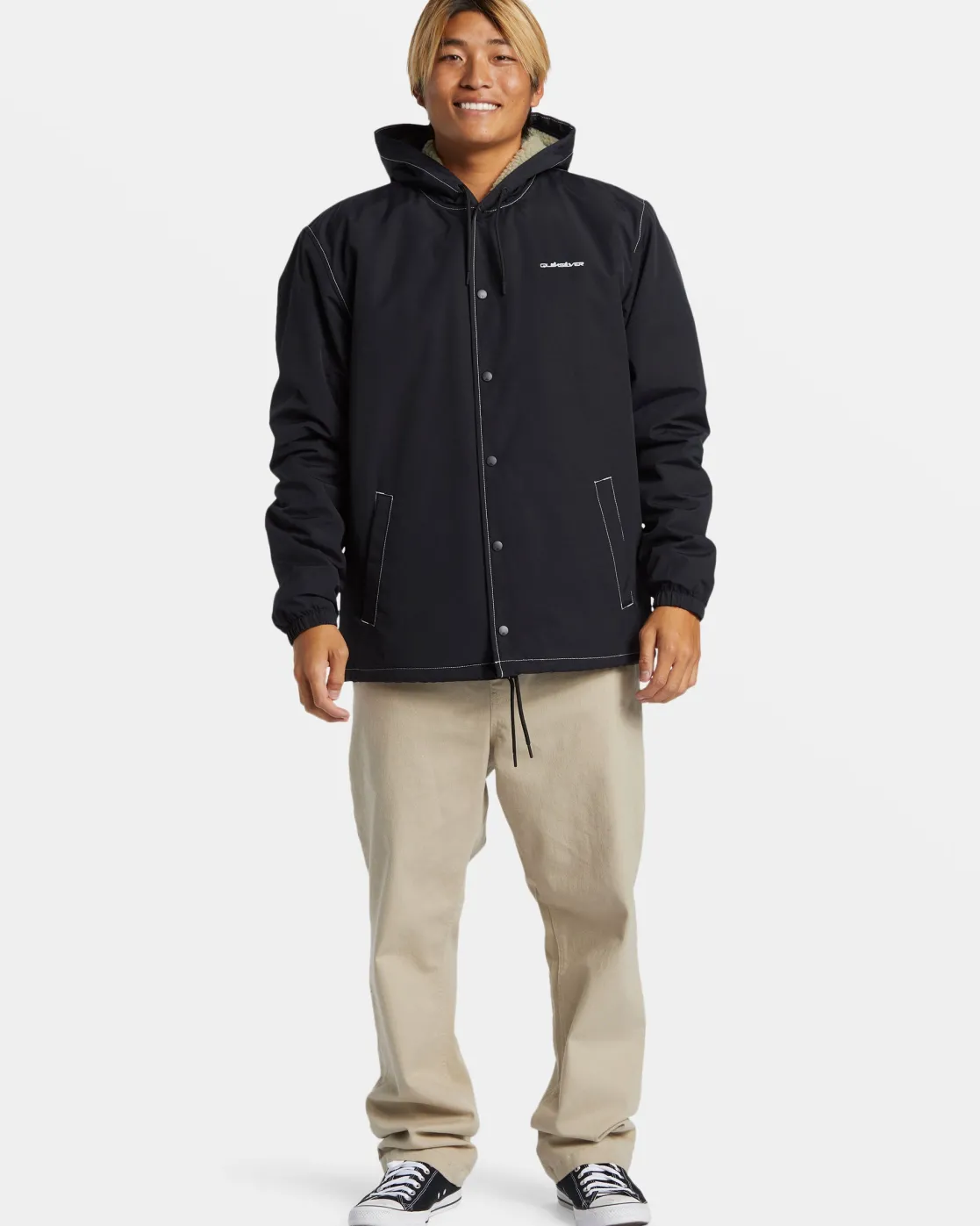 Quiksilver Jackets | Under $100>Rain Cloud Coach Jacket BLACK