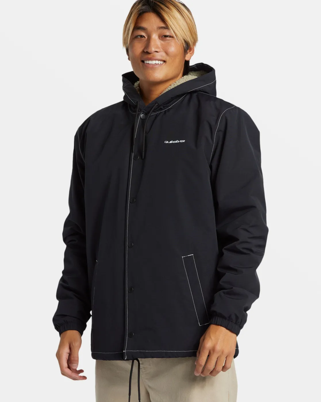 Quiksilver Jackets | Under $100>Rain Cloud Coach Jacket BLACK