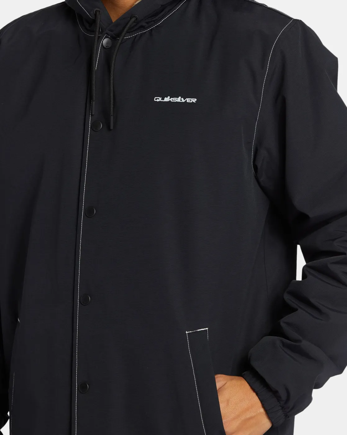 Quiksilver Jackets | Under $100>Rain Cloud Coach Jacket BLACK