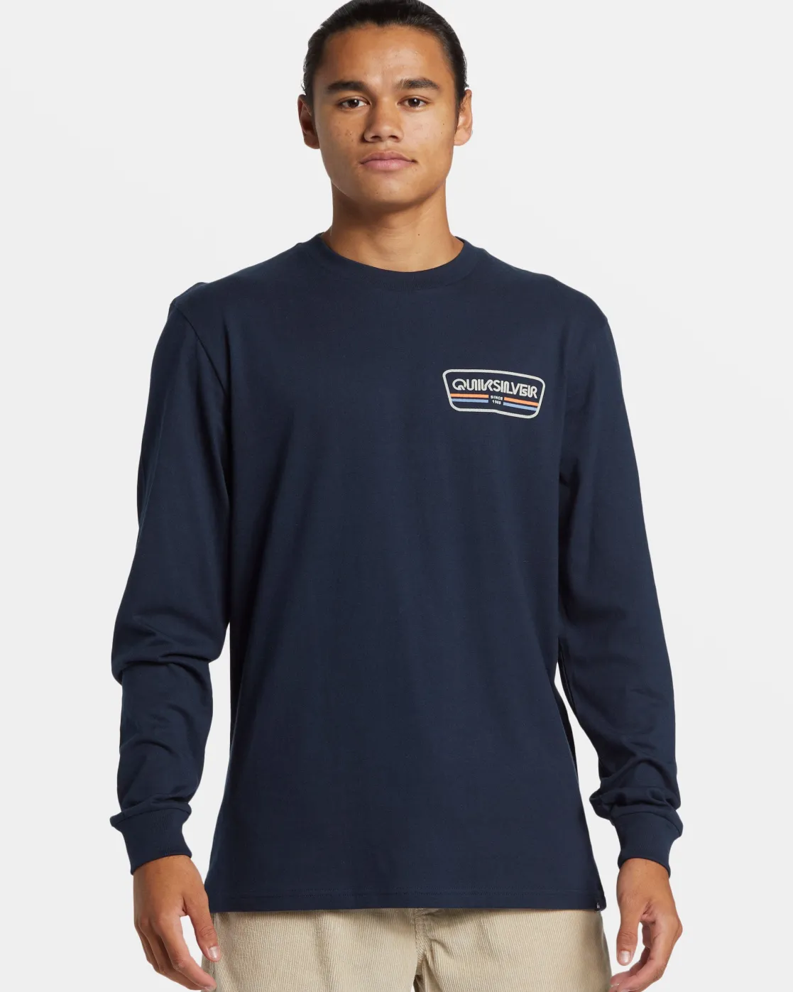 Quiksilver Tees>Range Life Long Sleeve T-Shirt DARKNAVY
