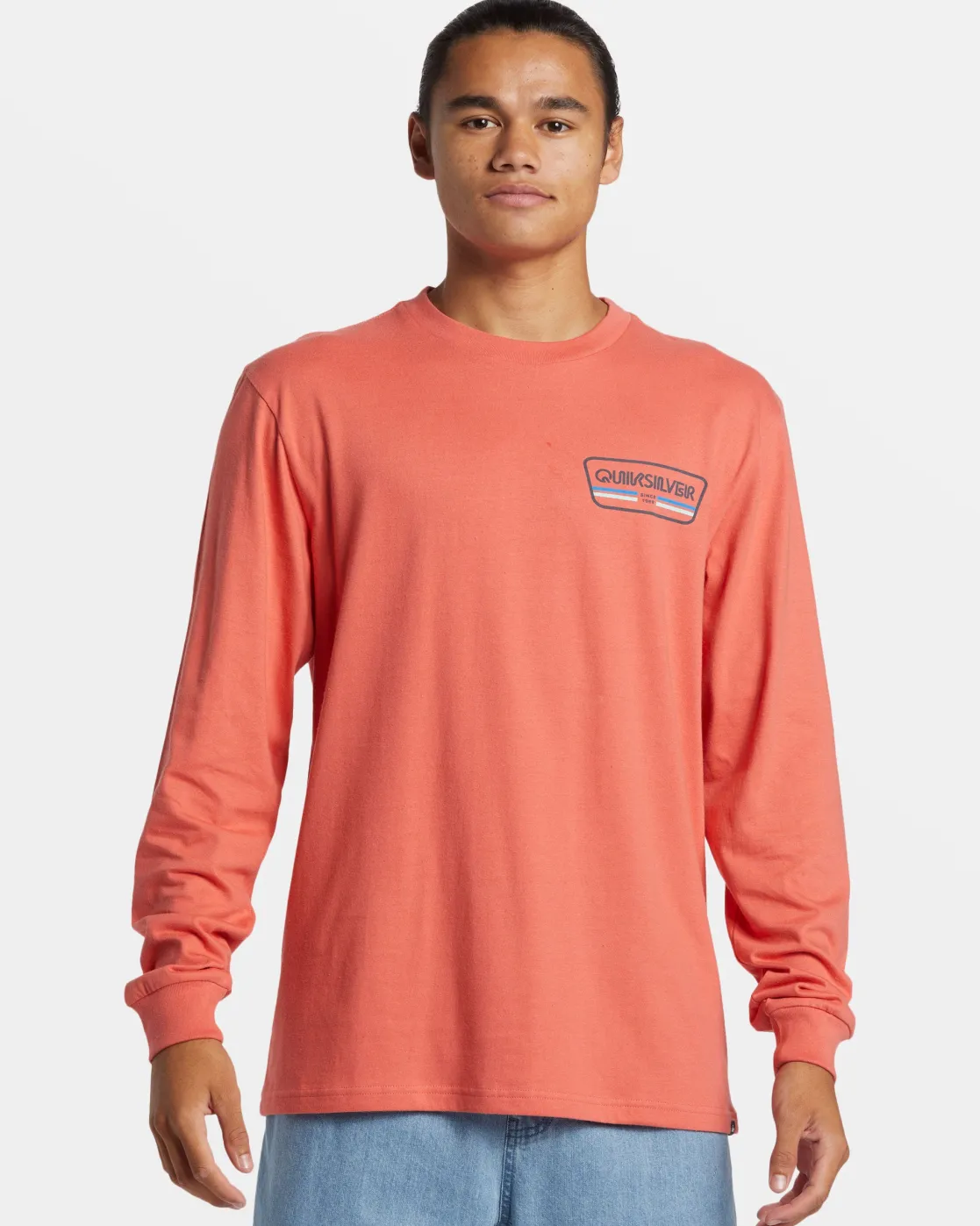 Quiksilver Tees>Range Life Long Sleeve T-Shirt SPICEDCORAL
