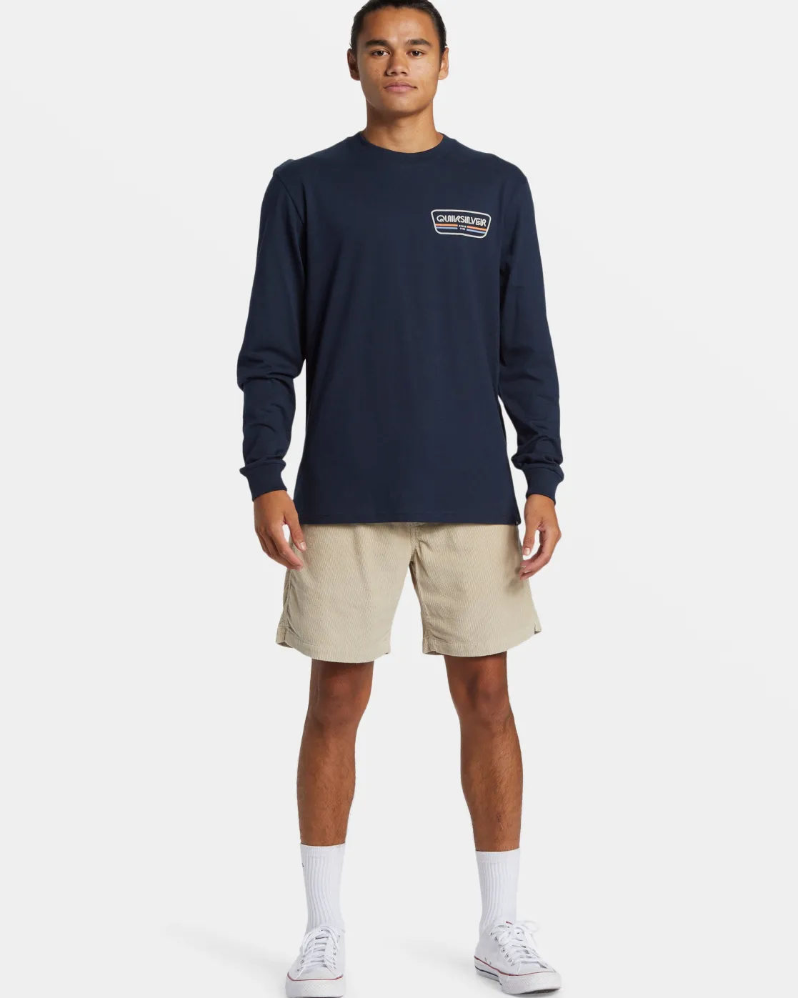 Quiksilver Tees>Range Life Long Sleeve T-Shirt DARKNAVY