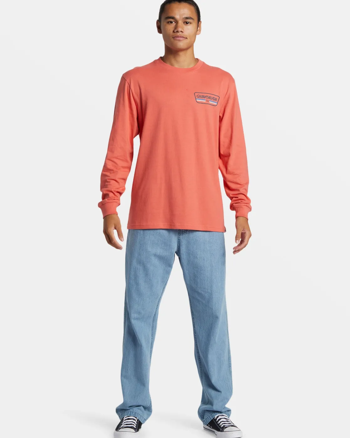 Quiksilver Tees>Range Life Long Sleeve T-Shirt SPICEDCORAL