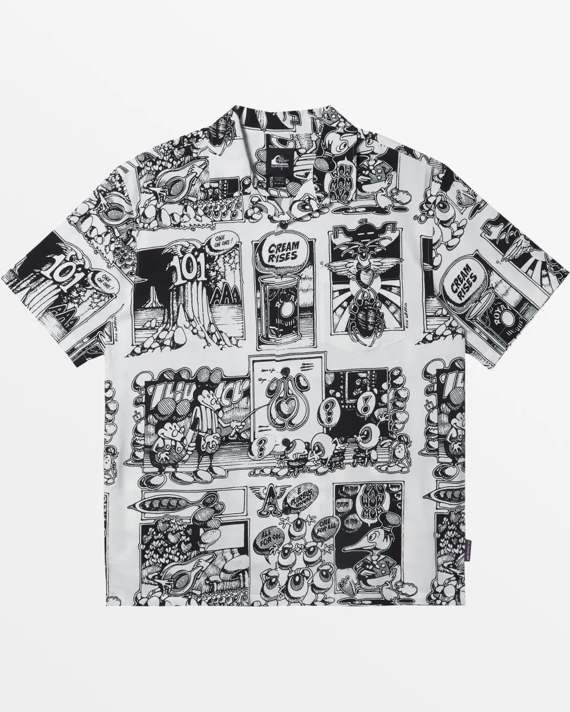 Quiksilver Shirts & Polos>Rick Griffin Comix Short Sleeve Shirt BLACKRICKGRIFFINCOMIXSS