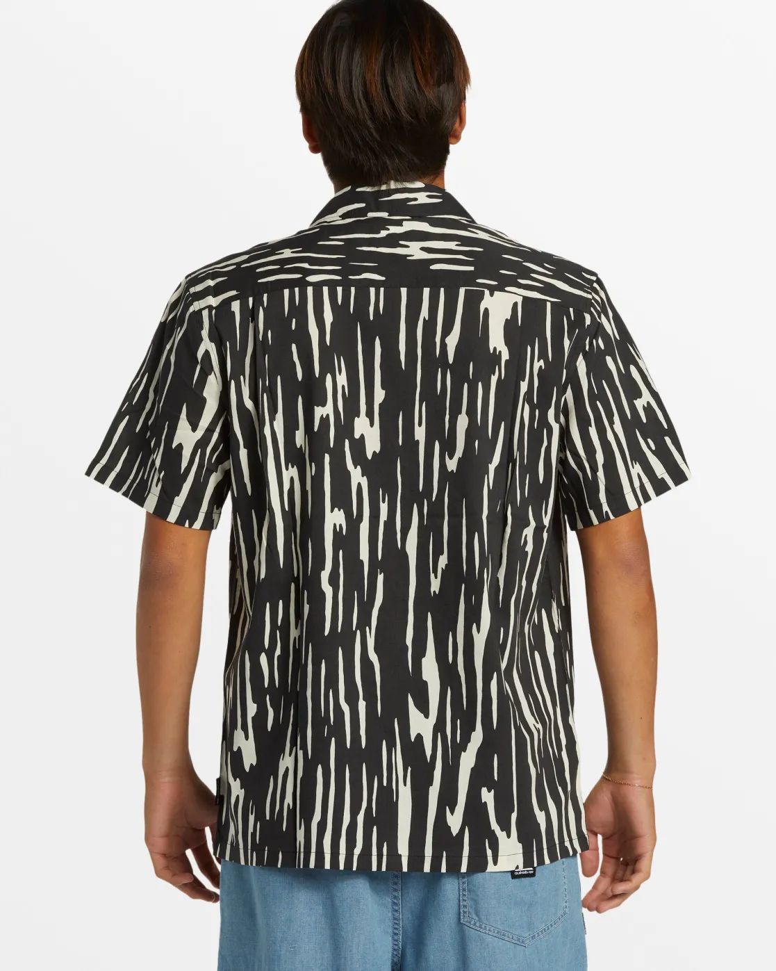 Quiksilver Shirts & Polos>Ripples DNA Island Short Sleeve Shirt BLACKRIPPLESDNASS