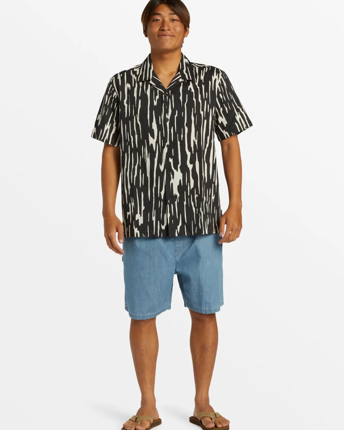 Quiksilver Shirts & Polos>Ripples DNA Island Short Sleeve Shirt BLACKRIPPLESDNASS