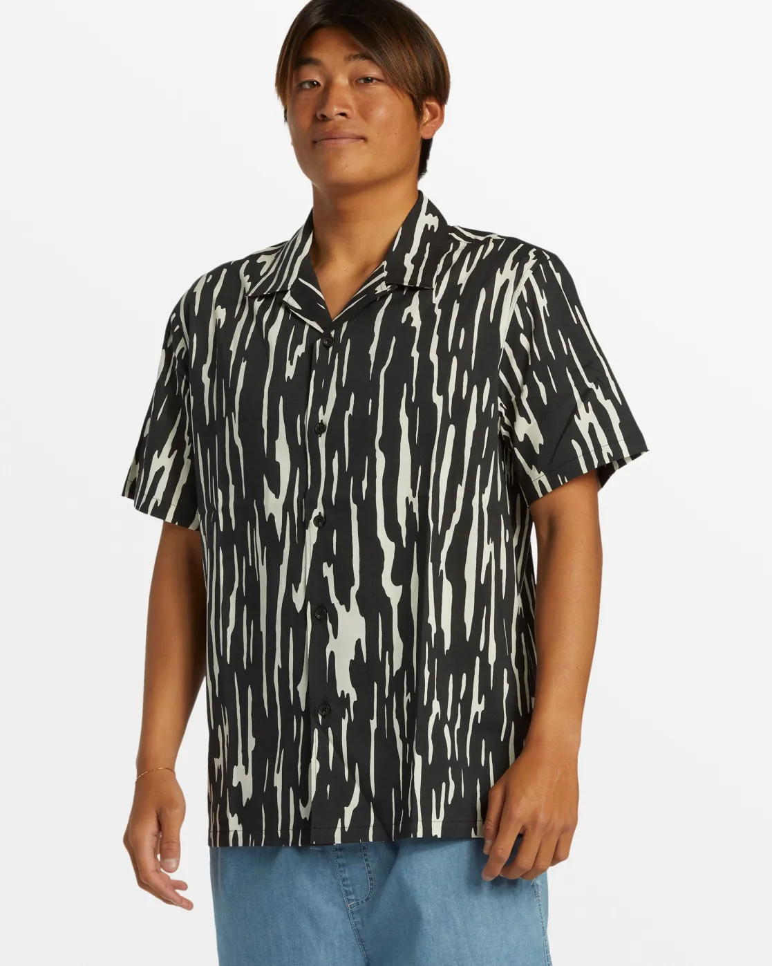 Quiksilver Shirts & Polos>Ripples DNA Island Short Sleeve Shirt BLACKRIPPLESDNASS