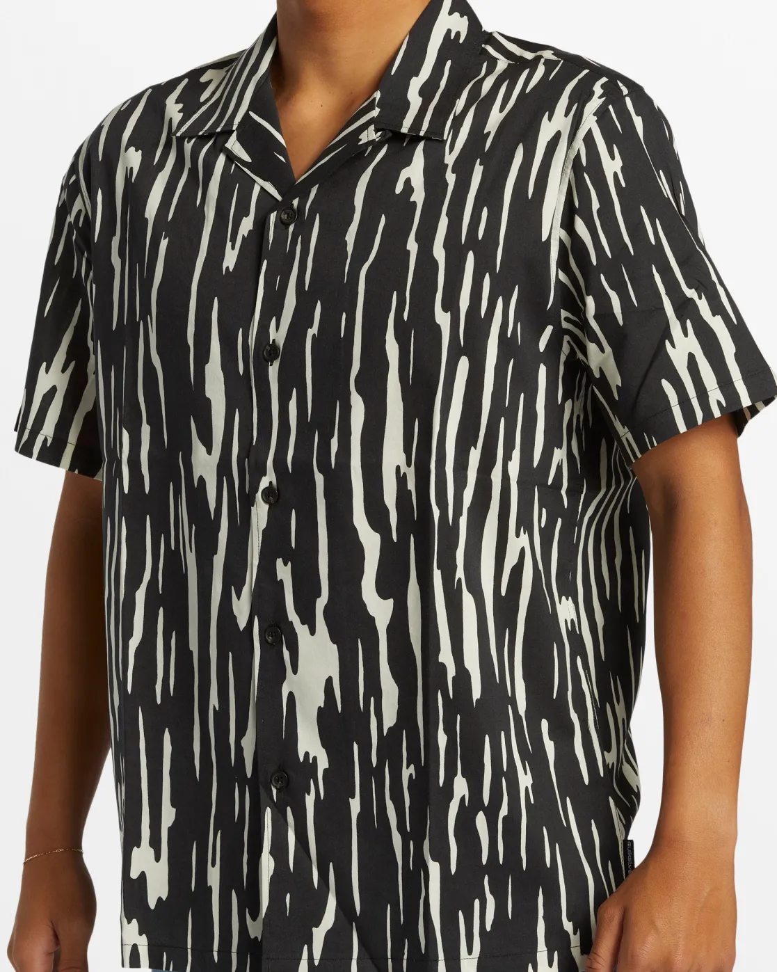 Quiksilver Shirts & Polos>Ripples DNA Island Short Sleeve Shirt BLACKRIPPLESDNASS