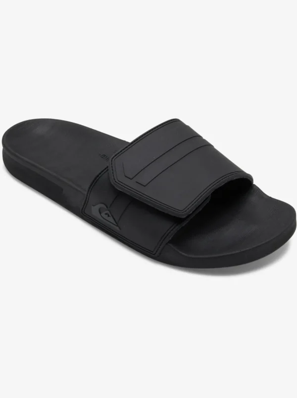 Quiksilver Sandals>Rivi Adjustable Slides BLACK/GREY/BLACK