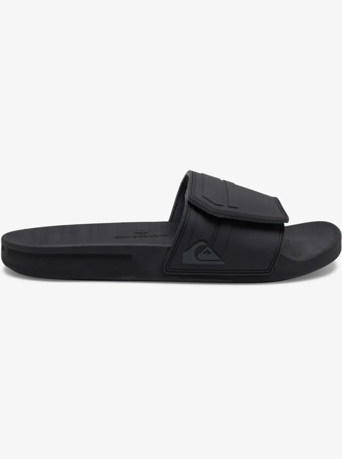 Quiksilver Sandals>Rivi Adjustable Slides BLACK/GREY/BLACK