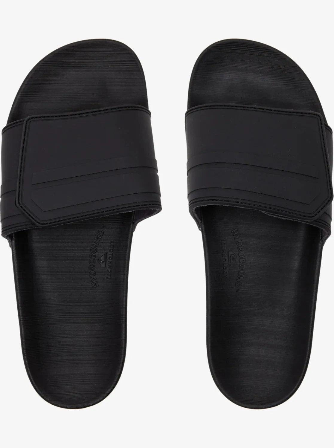 Quiksilver Sandals>Rivi Adjustable Slides BLACK/GREY/BLACK