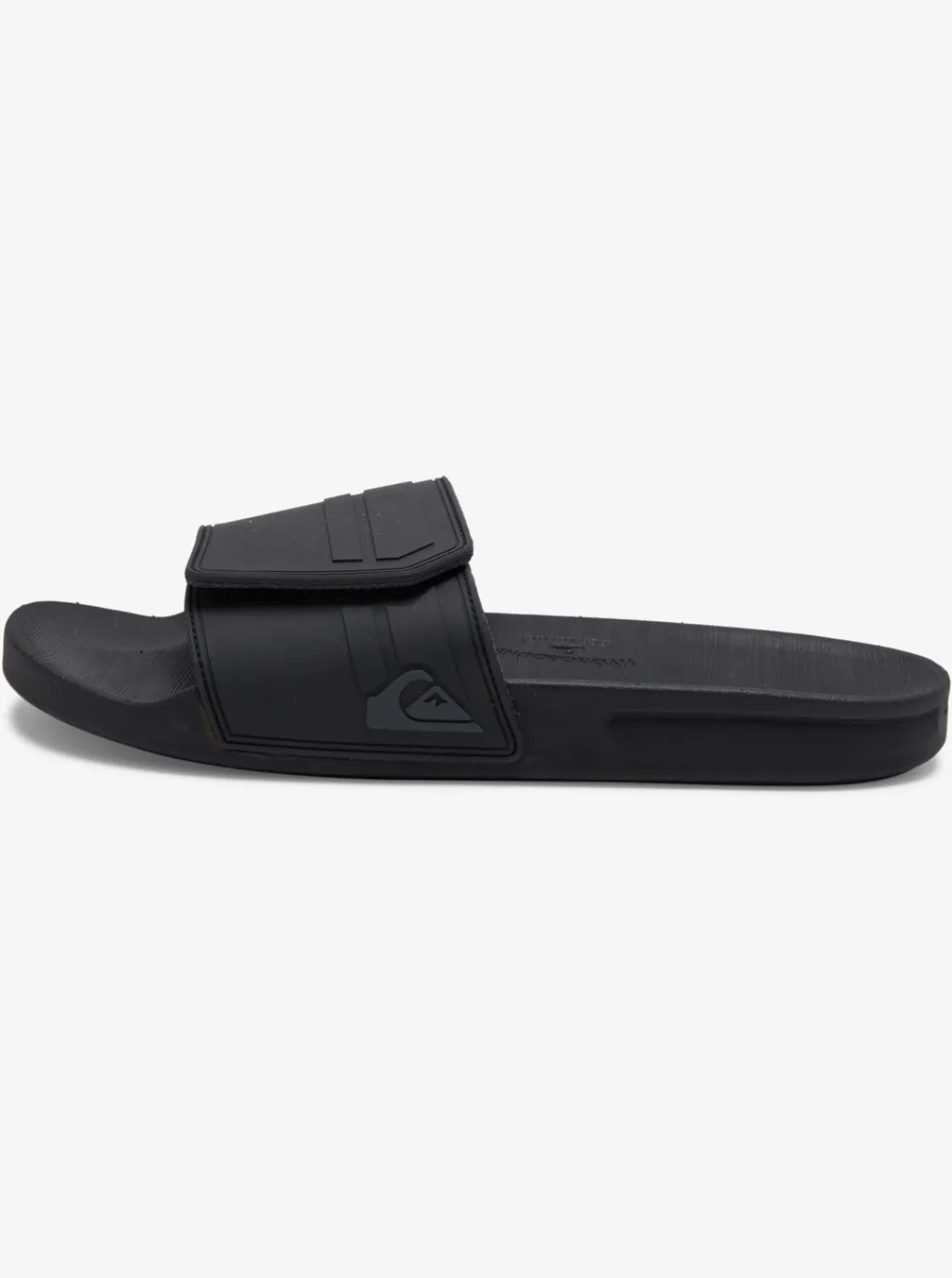 Quiksilver Sandals>Rivi Adjustable Slides BLACK/GREY/BLACK