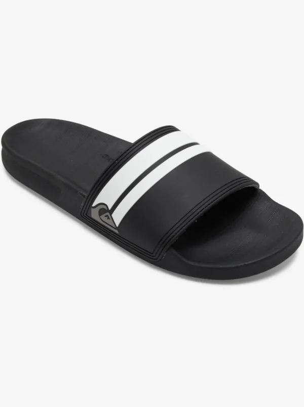 Quiksilver Sandals>Rivi Slides BLACK/BLACK/WHITE