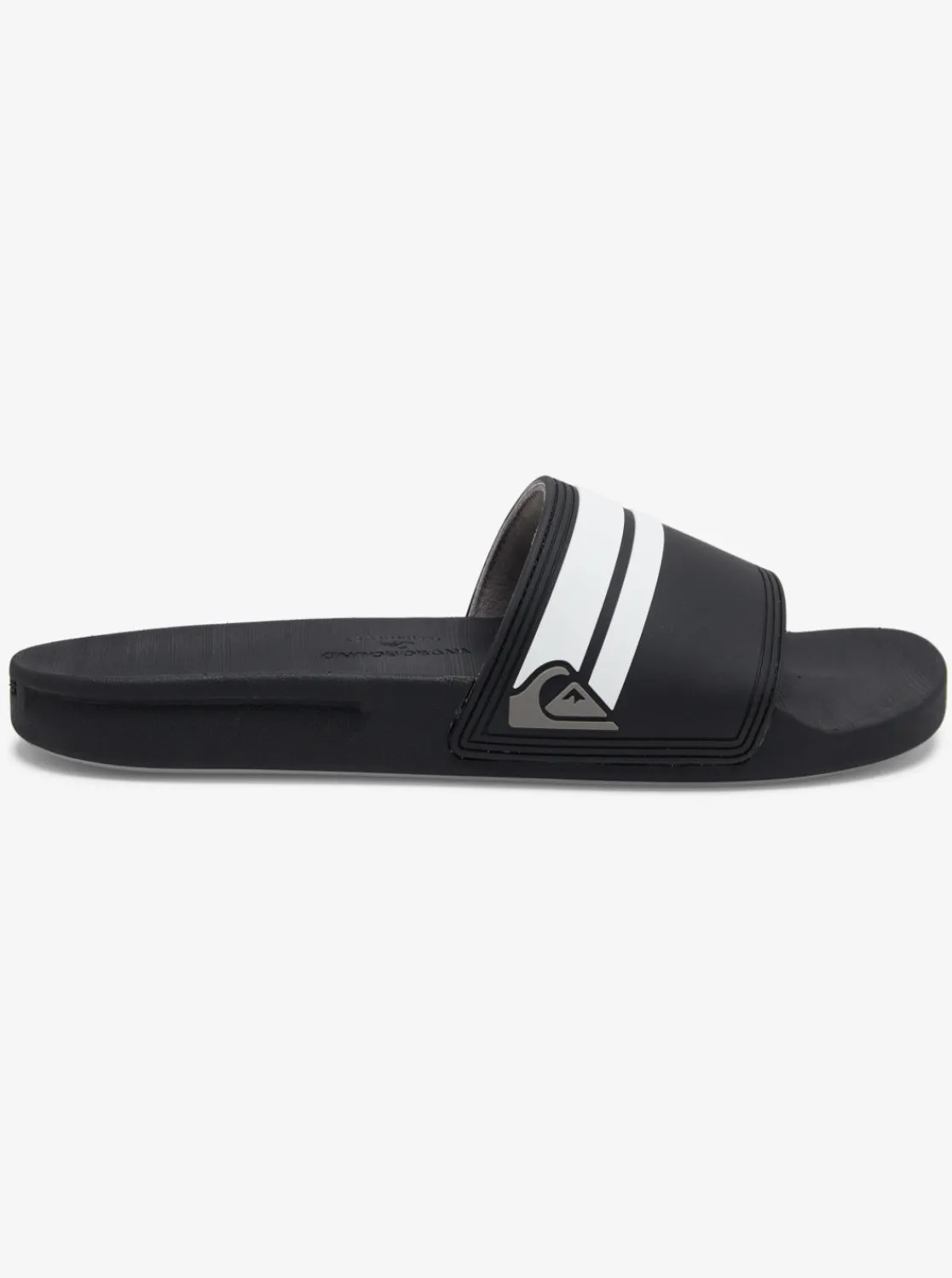 Quiksilver Sandals>Rivi Slides BLACK/BLACK/WHITE
