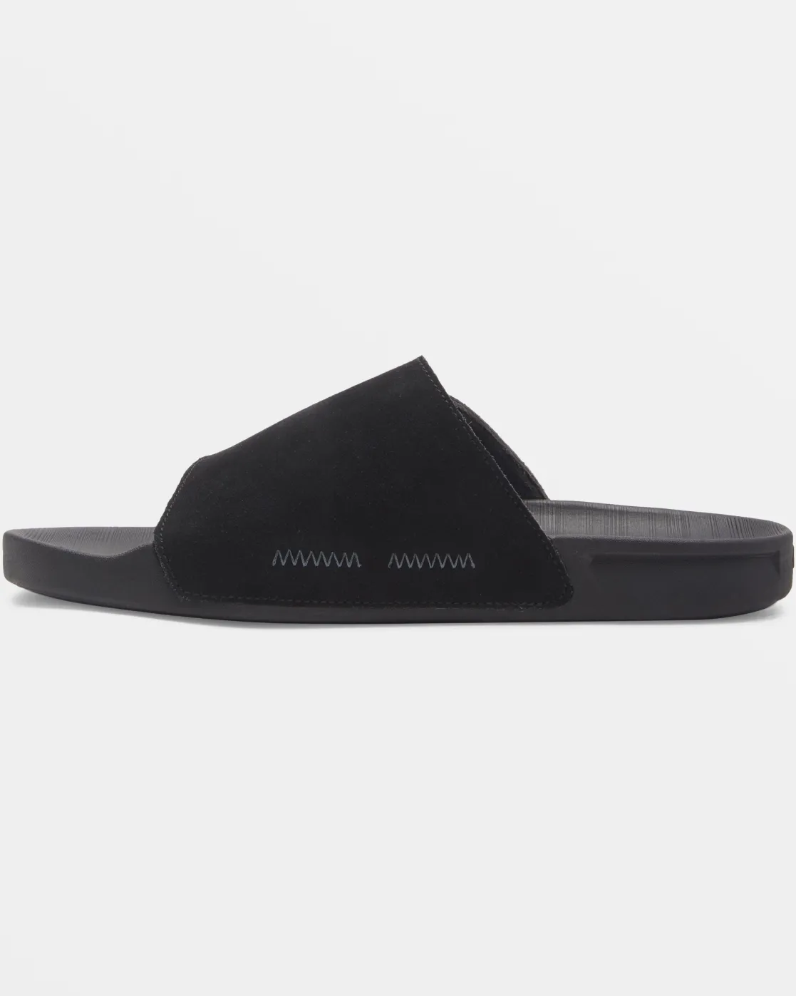 Quiksilver Sandals>Rivi Suede Slide Sandals BLACK1