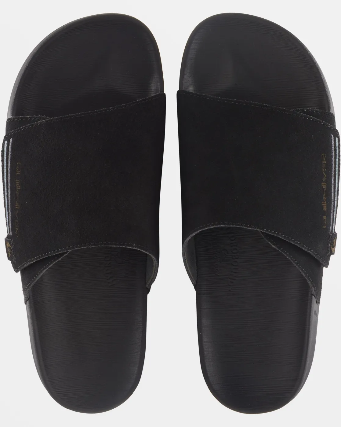 Quiksilver Sandals>Rivi Suede Slide Sandals BLACK1