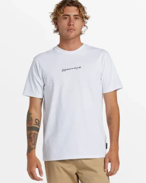 Quiksilver Tees>Rushed Logo DNA T-Shirt WHITE