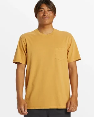 Quiksilver Tees>Salt Water Pocket Tee T-Shirt MUSTARD