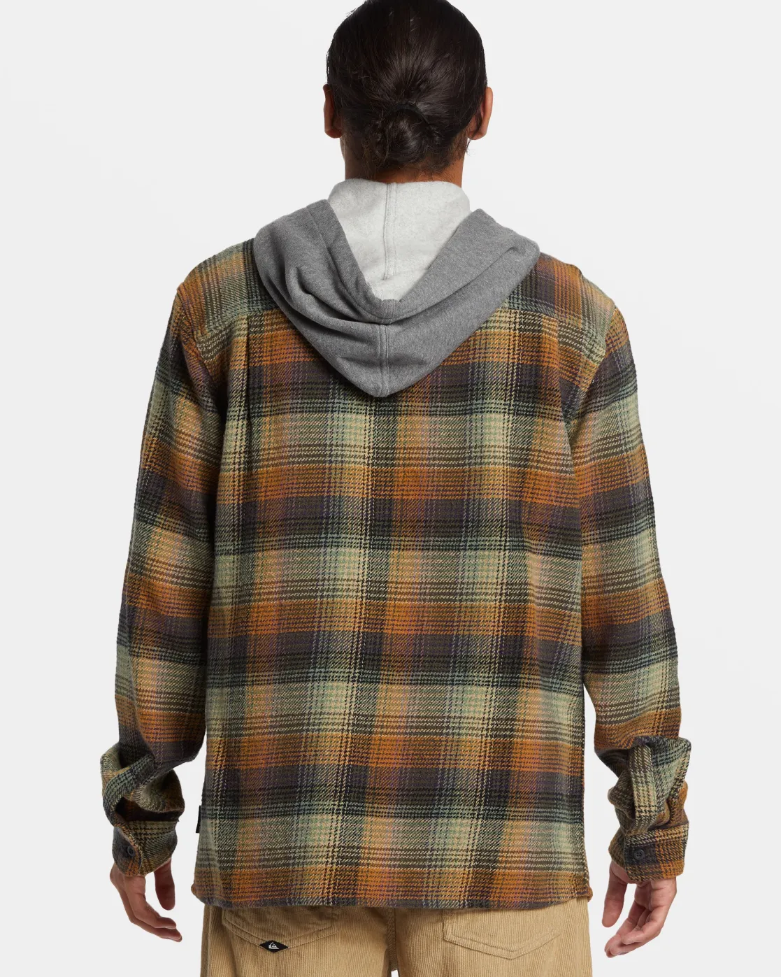 Quiksilver Shirts & Polos | Under $100>Sandbar Long Sleeve Flannel Shirt GRAPELEAFSANDBARHOODEDFLAN