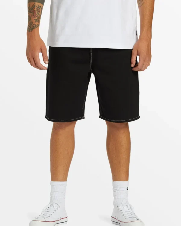 Quiksilver Shorts & Amphibians>Saturn Baggy Denim Shorts - BLACK