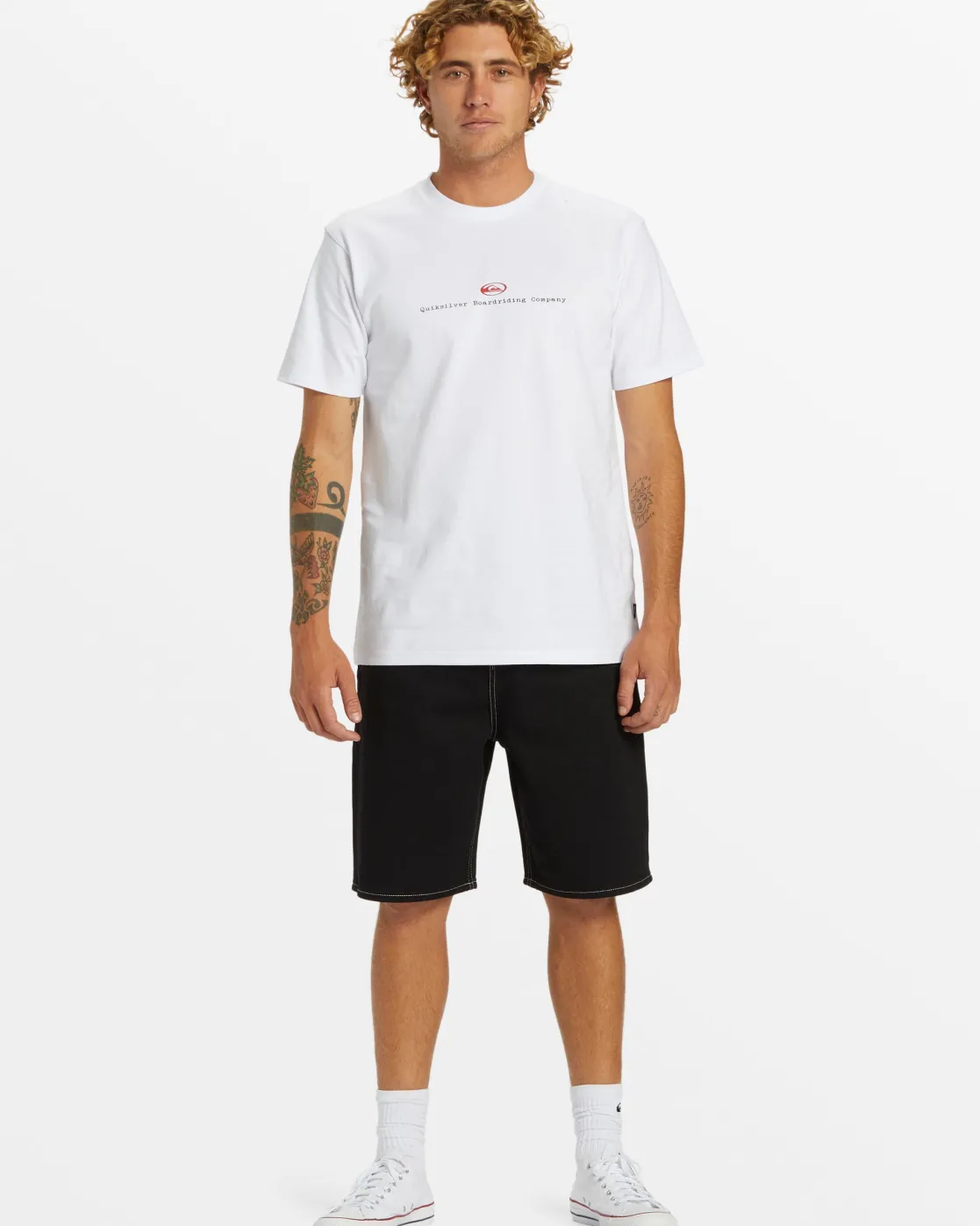Quiksilver Shorts & Amphibians>Saturn Baggy Denim Shorts - BLACK