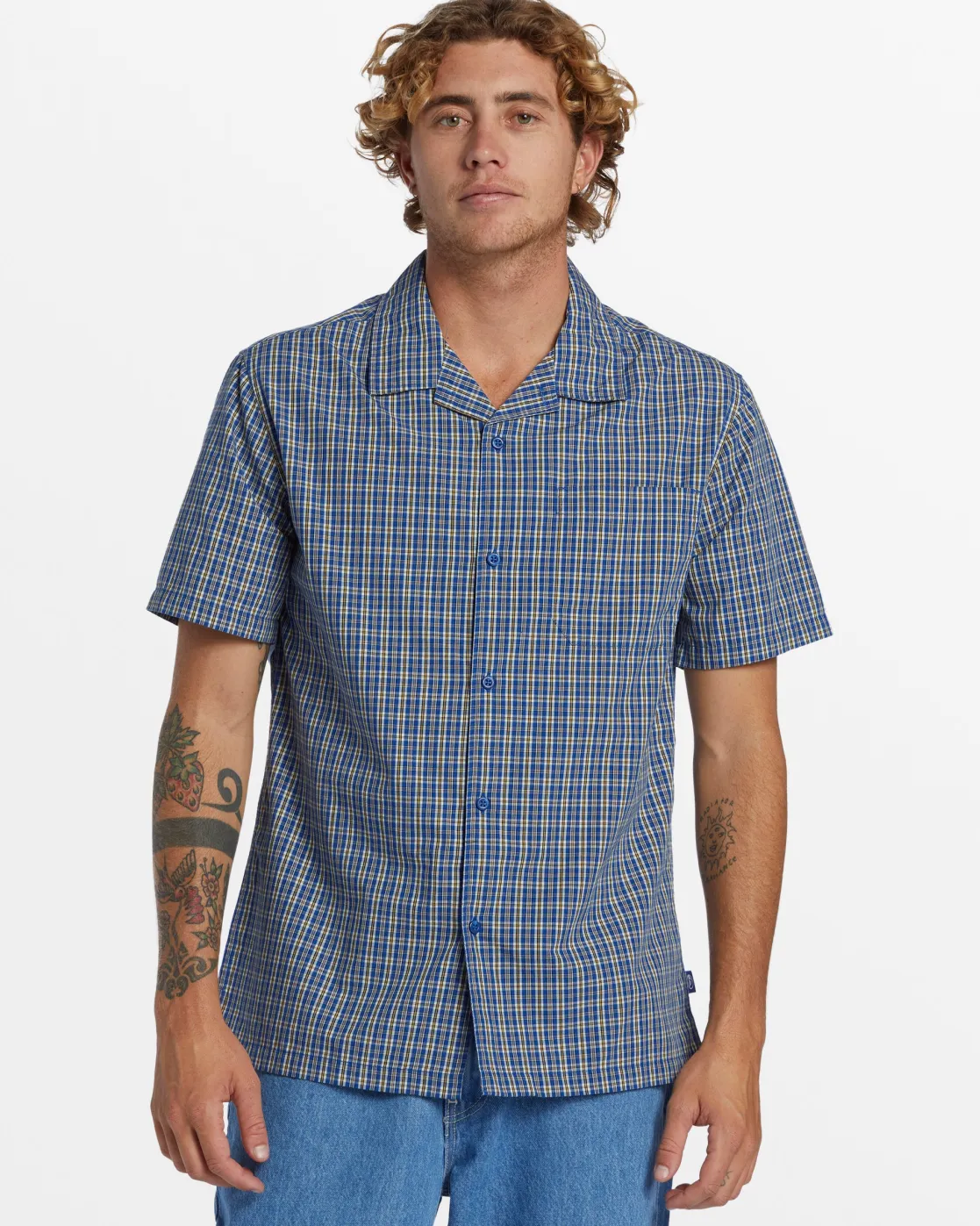 Quiksilver Shirts & Polos>Saturn Casual Short Sleeve Shirt - MONACOBLUESATURNSSWOVEN