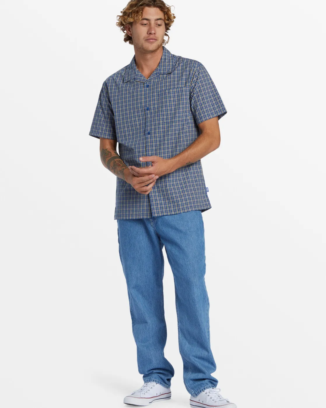 Quiksilver Shirts & Polos>Saturn Casual Short Sleeve Shirt - MONACOBLUESATURNSSWOVEN