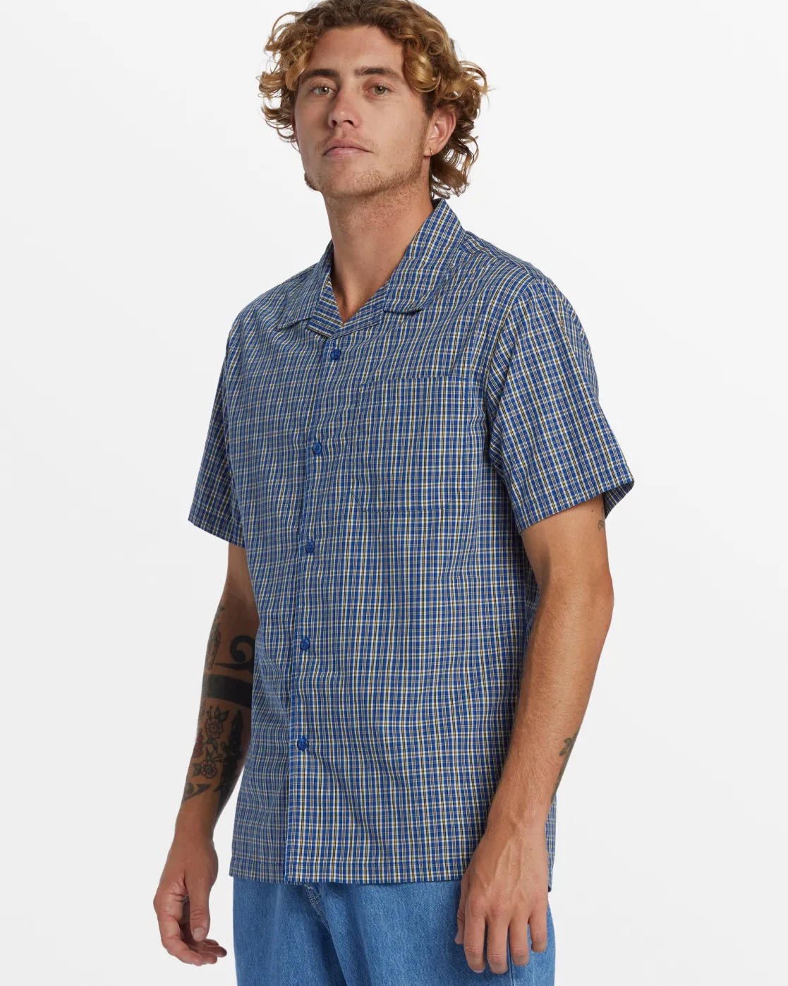 Quiksilver Shirts & Polos>Saturn Casual Short Sleeve Shirt - MONACOBLUESATURNSSWOVEN