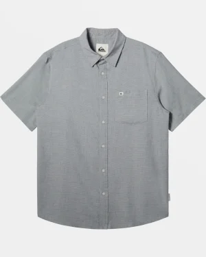 Quiksilver Shirts & Polos>Shoreline Classic Short Sleeve Shirt WHITEMARBLEHEATHER