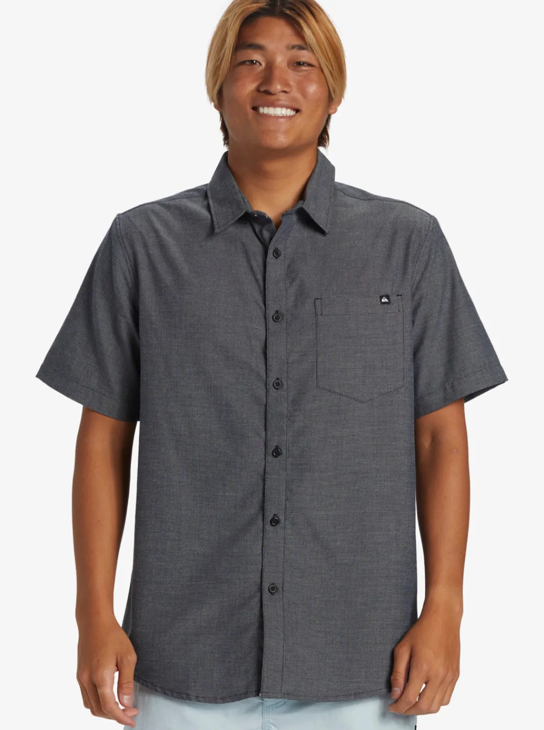 Quiksilver Shirts & Polos>Shoreline Classic Short Sleeve Shirt DARKNAVY