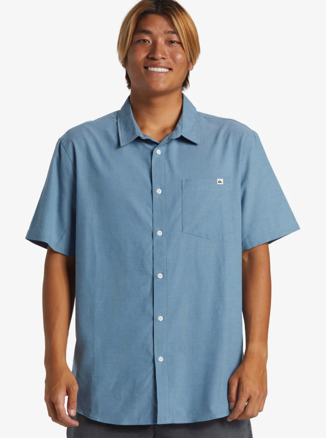 Quiksilver Shirts & Polos>Shoreline Classic Short Sleeve Shirt BLUESHADOW