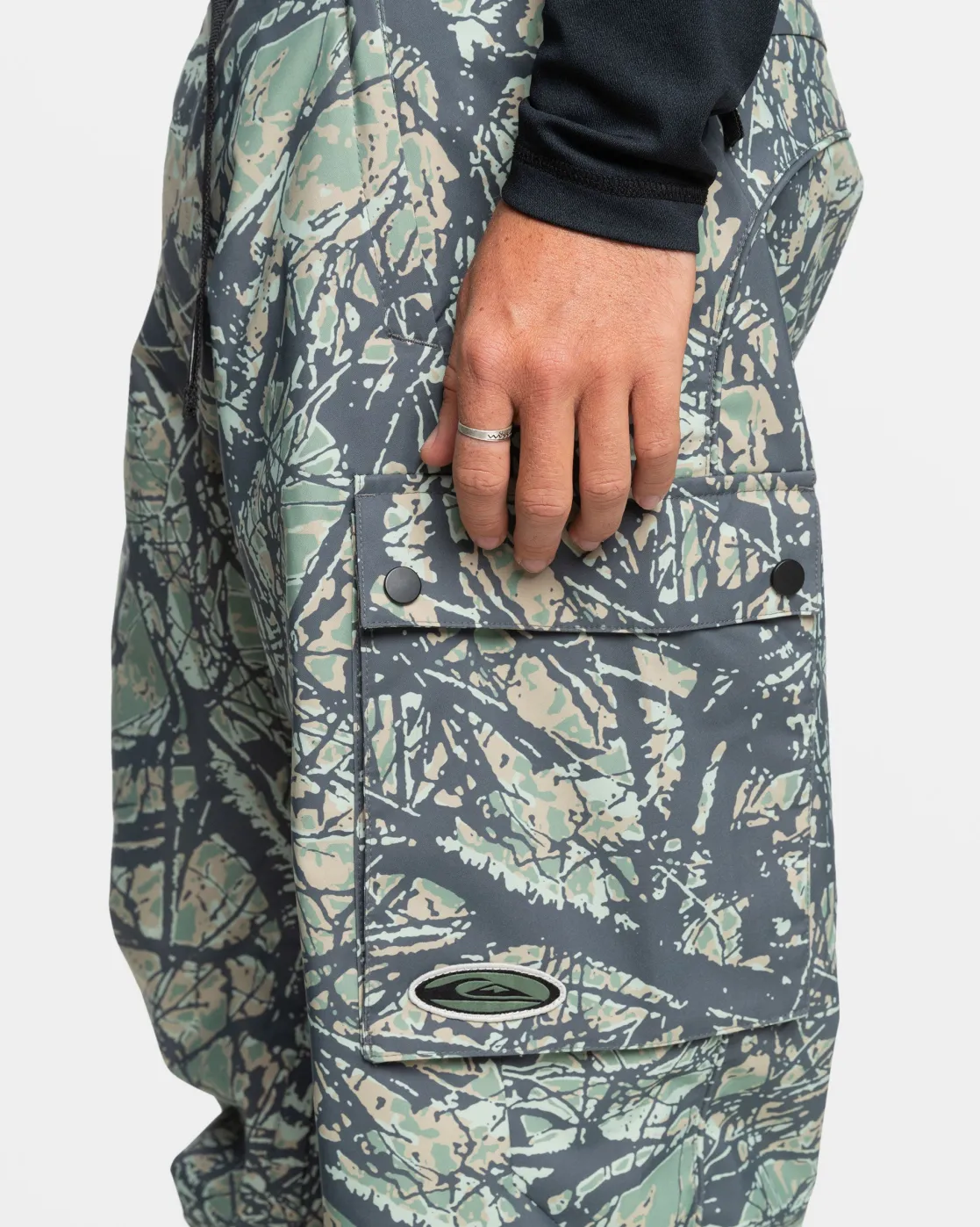 Quiksilver Snow Pants>Snow Down Snow Pants WOODLANDABSTRACTSEASPRAY