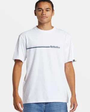 Quiksilver Tees>Speed Stripe T-Shirt WHITE