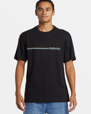 Quiksilver Tees>Speed Stripe T-Shirt BLACK