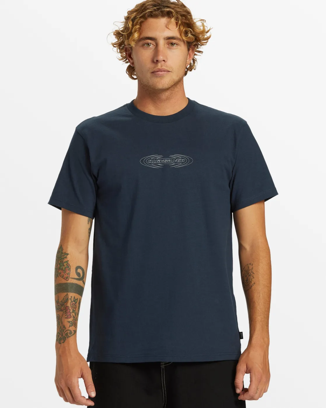 Quiksilver Tees>Spikes Oversized T-Shirt - DARKNAVY