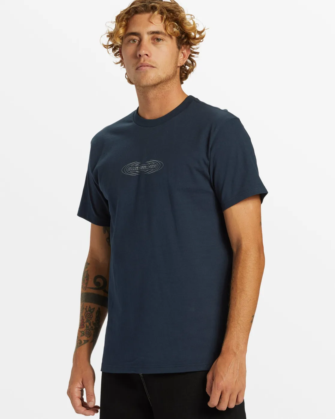 Quiksilver Tees>Spikes Oversized T-Shirt - DARKNAVY