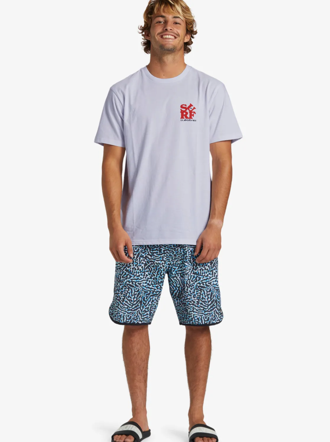 Quiksilver Tees>Surf T-Shirt WHITE
