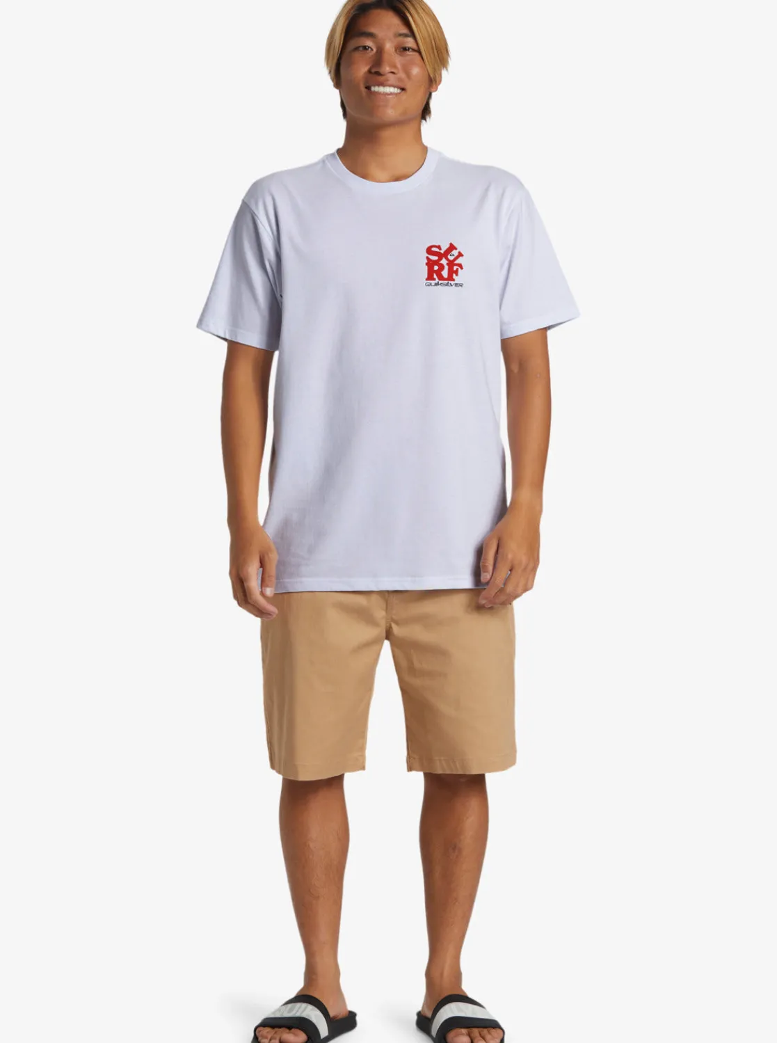 Quiksilver Tees>Surf T-Shirt WHITE